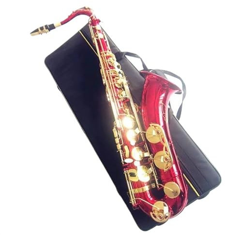 Schüler-Saxophon Hochwertiges Holzblasinstrument Mit Schnitzmuster Für Tenorsaxophonschlüssel Im Antik-Finish, Mit Koffer Und Anderen Zubehörteilen