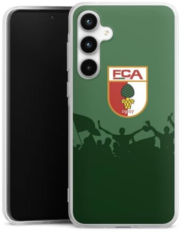 Silikon Hülle kompatibel mit Samsung Galaxy A35 5G Case transparent Handyhülle FC Augsburg FCA Bundesliga