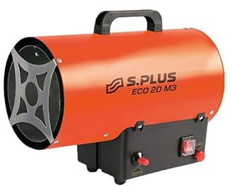 Generador de aire caliente S.PLUS ECO 20 M3 móvil gas propano manual 15kW encendido piezo Splus
