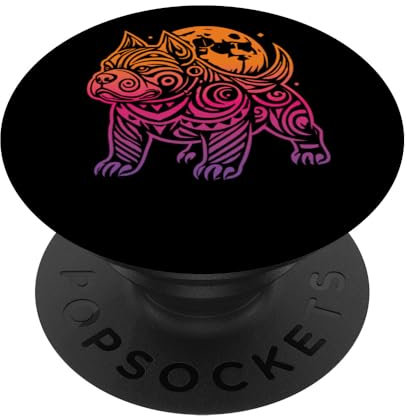 Vierbeiner Stammes - Hund Hunderasse American Bully PopSockets mit austauschbarem PopGrip