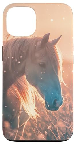 Pferd Sonnenuntergang Reiten Pferdebesitzer Pferd Mädchen Hülle für iPhone 13