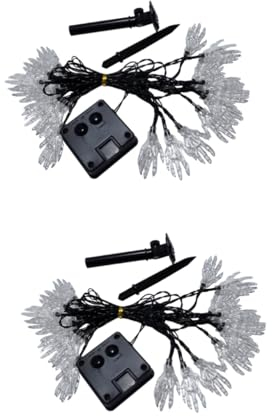 Uonlytech 2stücke Halloween Solar Lichterkette Mit Skelett-händen -lampen Für Outdoor-dekoration Und Partys Halloween-deko Für Festliche Stimmung