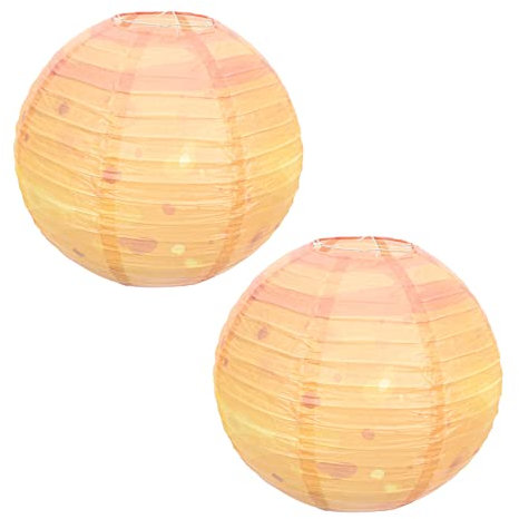 Mikikit Dekorative Papierlaternen 2 Stück Laternen Klapplaternen Kreatives Planetenthema