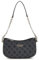 GUESS Damen Evelune Top Zip Shoulder Bag Umhängetasche, Anthrazit-Logo
