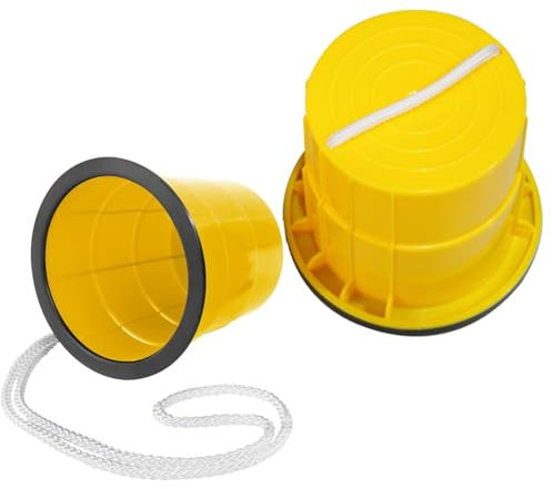 Wuzdy 1 Paar Kinder rutschfeste Stelzen, Laufbecher Beweglichkeit Stelzen, Eimer Stelzen Balance Entwicklung, Spielzeug rutschfeste Stelzen, Für Sensorik Trainer für Kinder, Spiele (Gelb)
