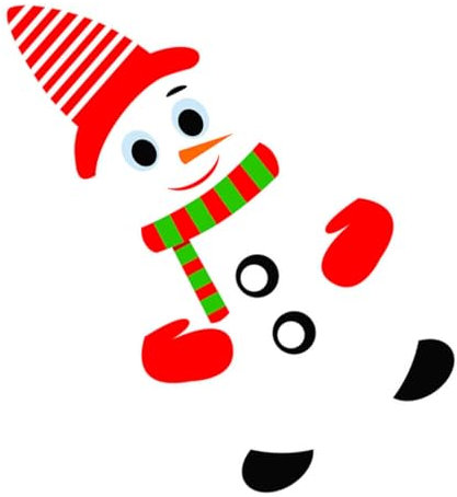 PRETYZOOM Kühlschrankaufkleber Schneemann Wasserfest Kühlschranksticker Kreativer Aufkleber Weihnachtsdeko Magnet Für Küche Büro Spind