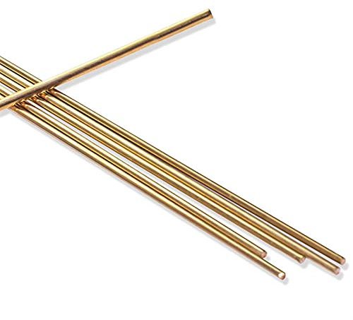 Baguettes de soudage, 10 pièces baguettes de soudage en laiton fils bâtons HS221 fil de soudage en laiton étain 1,6 x 250 mm for le brasage outils de réparation de soudure baguette de soudage
