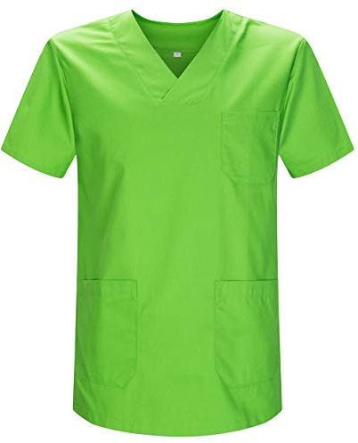 MISEMIYA Casaca Sanitaire Unisexe 817 Medizinisches Arbeitshemd, Grüner Apfel, 5XL