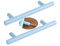 JMCXSM592 2 Stück Möbelgriffe Aluminiumlegierung Bunte Kinderzimmer-Pulls Schrankgriff Rundstab T-Shape,Profilgriff Türklinken Kleiderschrankgriffe Schubladen Knöpfe (Lochabstand 96mm,Blau)