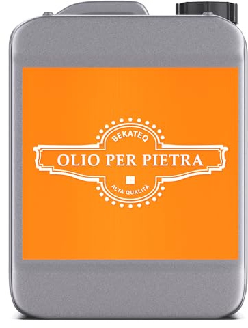 Olio per pietra 5l Olio incolore per ardesia, calcestruzzo, pietra naturale I Cura e l'impregnazione della pietra per interni ed esterni I Per cucina, soggiorno, terrazza, bagno I BEKATEQ BE-855