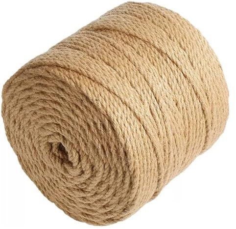 VDLLQYN, Cavo di corda di iuta da giardino spesso 50m 4/5/6/8mm Corda di canapa Giardinaggio Decorazione domestica for riparazione tiragraffi for gatti e sostituzione tiragraffi ，Corda di canapa(8MM 5