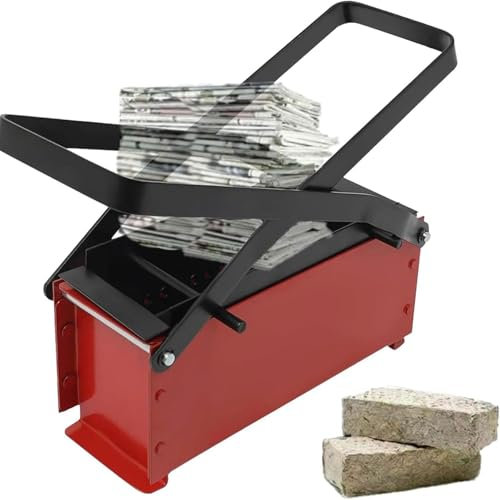 MiBoce Small Waste Paper Press Maker, Portable Manual Paper Log Brick Briquette Machine, Eco Recycle, Efficient Compression, for Home Outdoor Use