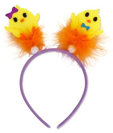 YUNHENTONG Haarreif Ostern Kinder, Interessant Ostern Haarreifen Erwachsene, Niedlich Huhn Hasenohren Haarreif, Osterohren Stirnbänder, Oster Haarreif für Osterpartys Zubehör