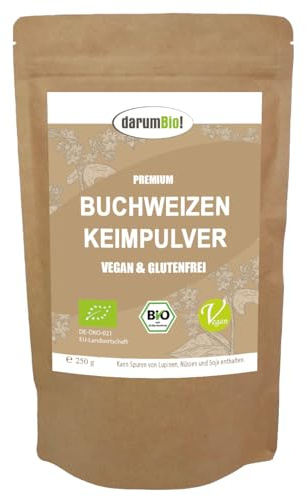 BIO Buchweizenkeimpulver aus DEUTSCHLAND I eigener Anbau I glutenfrei I vegan I 250g