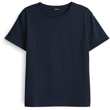 OPUS Damen Kurzarmshirt | T-Shirt SERZ Regular aus Organic Cotton Coal Blue, 40