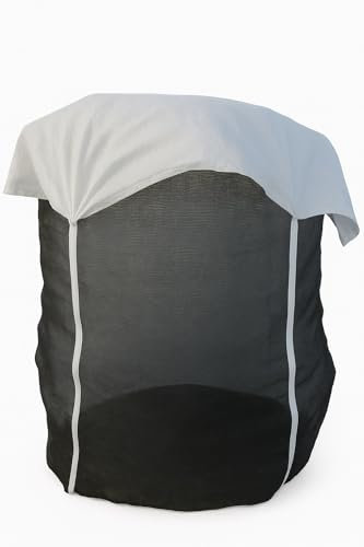 Holzbag Holz Big Bag mit Abdeckung/Deckel * speziell für Brennholz * Holzbag, Brennholzsack * 80x80x80cm * voll Netzgittergewebe * Holz trocknen + transportieren