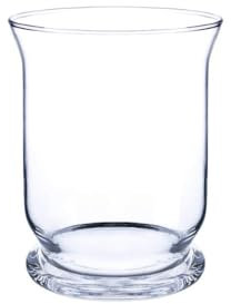 Werwing Vaso in vetro per fiori, bordo svasato, decorazione moderna per la casa, vaso trasparente per coltura idroponica, centrotavola creativo per soggiorno, camera da letto (S)