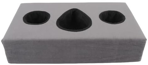 ZJchao Couch Cup Holder Pillow Bed Drink Holder Sofa Cup Caddy with 3 Compartments for Cars RVs Boats Beaches Picnics Camping (Gray)