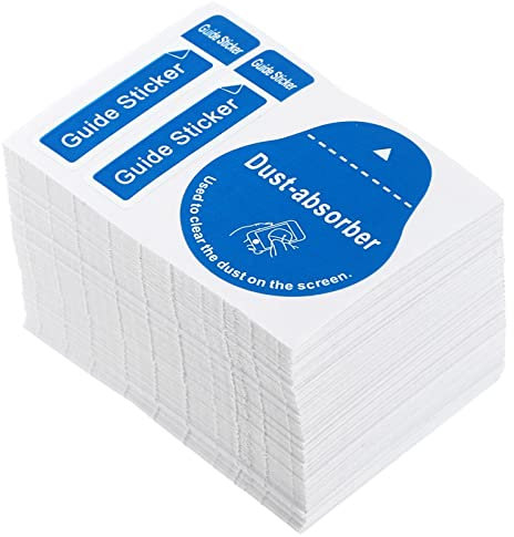 SEWACC 200Pcs Screen Dust Removal Stickers High Grade Phone Film Cleaning Tool Residue Dedust for Mobile Screens and Camera Lenses