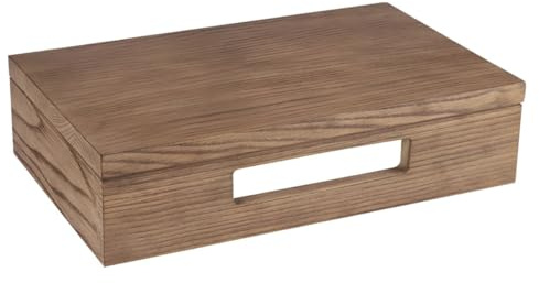 Differnz Waschtischplatte Eichenholz 40 x 25 x 10 cm - Waschbeckenunterschrank Schwebend - Wandregal Badezimmer ohne Wasserhahnloch - mit Aussparung für Handtuch