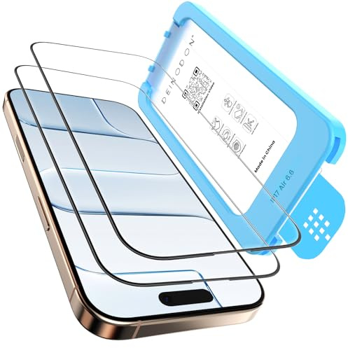 DEINODON für iPhone Air für Panzerglas Schutzfolie Top Bruchsicher | Auto-Montage 100% Blasenfrei, Full Screen Schutzglas 9H+ Militärschutz Kratzfest Anti-Fingerabdruck Case Friendly, 2 Stück