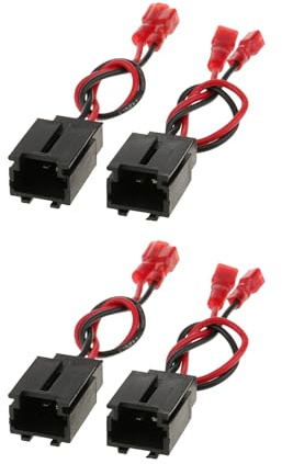 Riybyds Câbles Adaptateur Faisceau de 4 pièces pour Haut-parleurs de Voiture – Connecteurs ISO pour Raccordement Facile et Rapide de Haut-parleurs Standards sans Couper le Câblage d’Origine