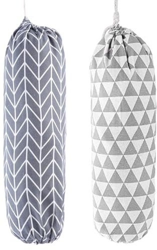 Xelmorant 2 Pcs Plastic Bag Holder, Carrier Bag Storage, Carrier Bag Holder, Dispenser Hanging Storage Bag, Carrier Bag, Holder Storage for Carrier Bag Storage Holder Kitchen Travelling Supplies
