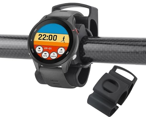 UTTASU Fahrrad-Smartwatch-Halterung für Garmin und Polar Uhren, Silikon-Fahrradhalterung für runde oder flache Lenker, sicherer Sitz mit einfacher Installation