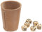 Weible 05524 - Leder-Würfelbecher Natur 9cm+6 Würfel