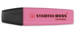. Nove. Stabilo BOSS evidenziatore a punta smussata 2 – 5 mm line rosa [Set di 10]