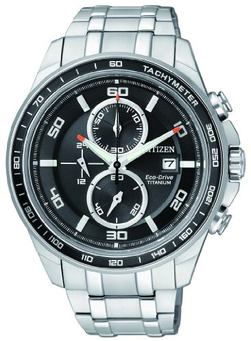 Citizen Herren-Armbanduhr XL Super Titanium Chronograph Quarz Titan CA0340-55E