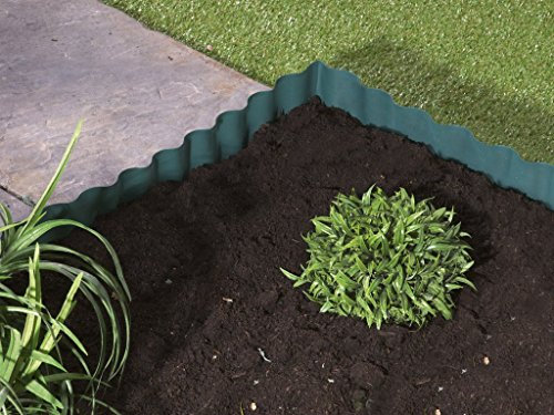 Garden Lawn Edging Green Plastic Wave Landscape Edging Flower Bed Border 6M x 12cm