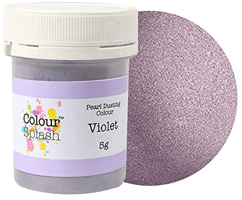 Colour Splash Pearl Food Colouring Dusts, Lustre Dust for A Pearlescent Finish to Cake Surfaces Or Decorations, Create A Rainbow Cake Kit with an Assortment of Glistening Colours - Violet (Purple) 5g