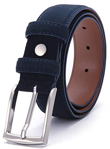 Herren Wildleder Gürtel Männer Echt-Leder Ledergürtel