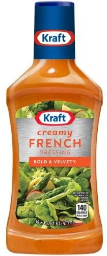 Lot de 2 bouteilles en plastique kraft crémeux pour vinaigrette française 16 g