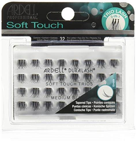 ARDELL Soft Touch Trios Individuals Eye Lashes, Medium, Black