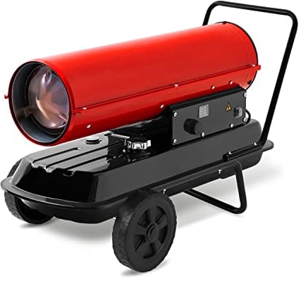EBERTH Termoventilatore Diesel Diretto da 20kW, Riscaldatore a Gasolio con Termostato, Portata 450m³/h, Serbatoio 19L con Display, Protezione da Surriscaldamento, Spegnifiamma, Pistola Aria Calda