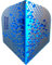 Harrows Prime Dart-Flights, 100 Mikron, Standard, Blau, Sechskant, 5 Sets (15 Stück)