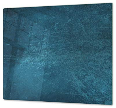 Tabla de cortar decorativa de cristal templado y cubre vitro – Dos en Uno – Resistente a golpes y arañazos – UNA PIEZA (60 x 52 cm) o DOS PIEZAS (30 x 52 cm); D10A Serie Texturas A: Textura 91