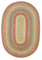 Homespice, Azalea Premium Jute-Teppich, geflochten, 50.8x76.2 cm, oval, rot, hellbraun – beige – blau, wendbar, natürliches Jutegarn, rustikal, primitiv, Bauernhausstil – 30 Tage risikofreier Kauf