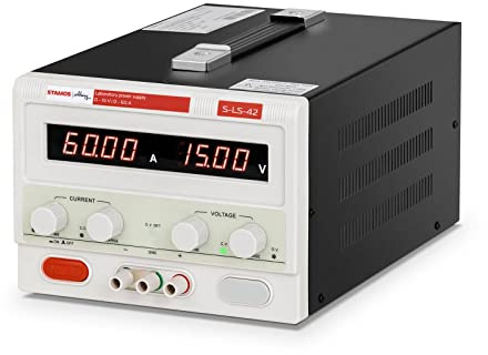 Stamos Soldering Adjustable Bench Laboratory Power Supply Benchtop Lab Power Supply Digital LED Display 0-15V 0-60A DC 900W S-LS-42 (230V, 900W, Current Adjustment Range 0-60A, 10mV/10mA)
