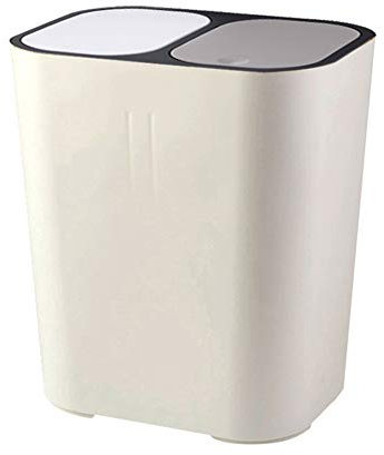 Putuio - Cestino per la spazzatura da 15 l, con coperchio doppio, per casa, casa, soggiorno, cibo, immondizia, contenitore per rifiuti