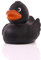 Schnabels Badeente Wings - Geschenk für Geburt Geburtstag Namenstag Kinder Baby Freund-in Mädchen Junge - lustig originell Glücksbringer - Spielzeug Quietsche-Ente Deko Badewanne (Schwarz)