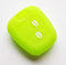 Silicone Car key Cover 2 Button Compatible With PEUGEOT 107 207 307 407 106 206 306 406 Remote Fob Case 5 (Glow in the dark green)