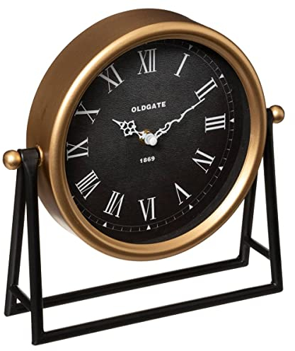 Atmosphera – Standuhr Luca – Metall – Schwarz & Gold 26 x 26 cm