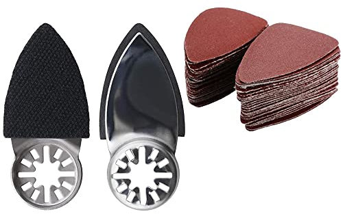 Sanding Sheets - 51 Pieces Finger Sanding Sheets Sand Disc Kit Oscillating Multitool Sandpaper with Velcro Fastening