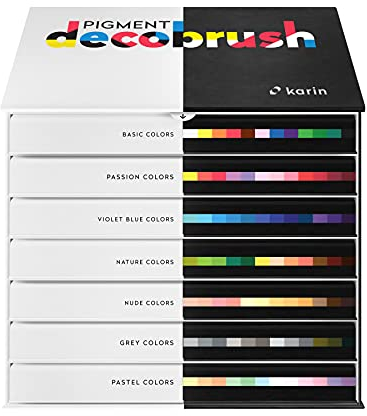KARIN decobrush MASTER Set 84 pcs. (color collections: Basic, Passion, Violet-Blue, Nature, Nude, Grey, Pastel)