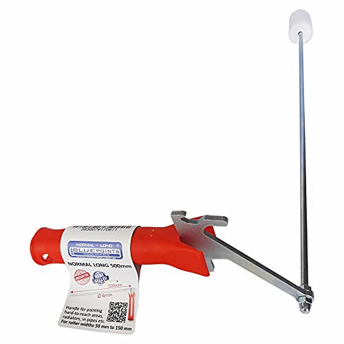 Blue Points - Rullo per pittura con manico lungo normale per dipingere dietro il termosifone, in spazi ristretti e aree difficili da raggiungere, ideale per il fai da te e per uso professionale