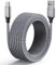 etguuds Extra-Long USB C Cable 5M, USB A to USB C Charger Cable Fast Charging Braided Lead for iPhone 15 Samsung Galaxy S23 S22 S21 S20 S10 S9, PS5, Swith -Grey
