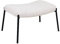 House Nordic Fußhocker Glasgow Weiß Lammfell Optik Sitzhocker Hocker Fellimitat
